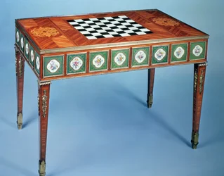 Sevres Spieltisch mit Porzellanplatten, 1775